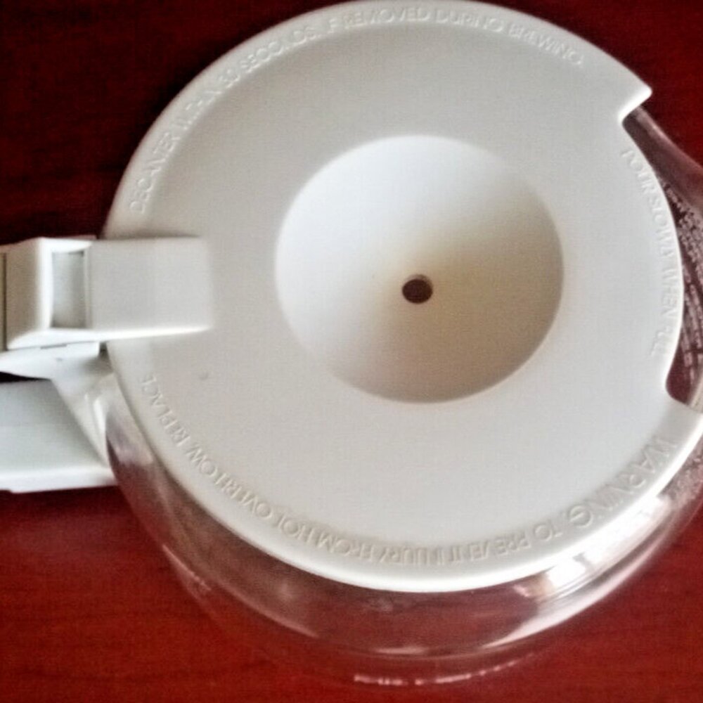 MR.COFFEE 10 Cups Replacement Glass Coffee Pot Carafe Decanter White Handle &Lid